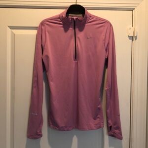 Nike Dri-Fit Pink Long Sleeve Running Pullover, Size M